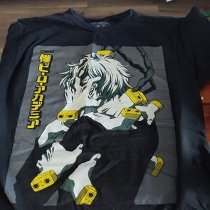 Anime My hero Academia Graphic T-Shirt with Yellow Accents